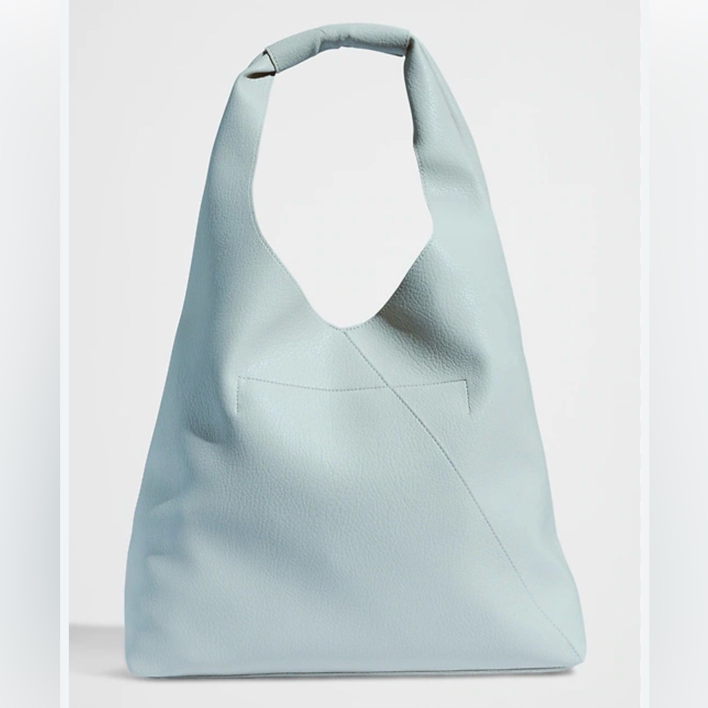 Banana Republic Xl Lt. Blue Slouchy Hobo Shoulder Bag New